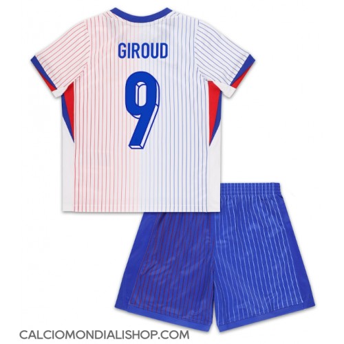 Maglie da calcio Francia Olivier Giroud #9 Seconda Maglia Bambino Europei 2024 Manica Corta (+ Pantaloni corti)